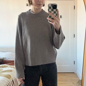 Reformation Fabian grey wool Crew Neck Sweater small